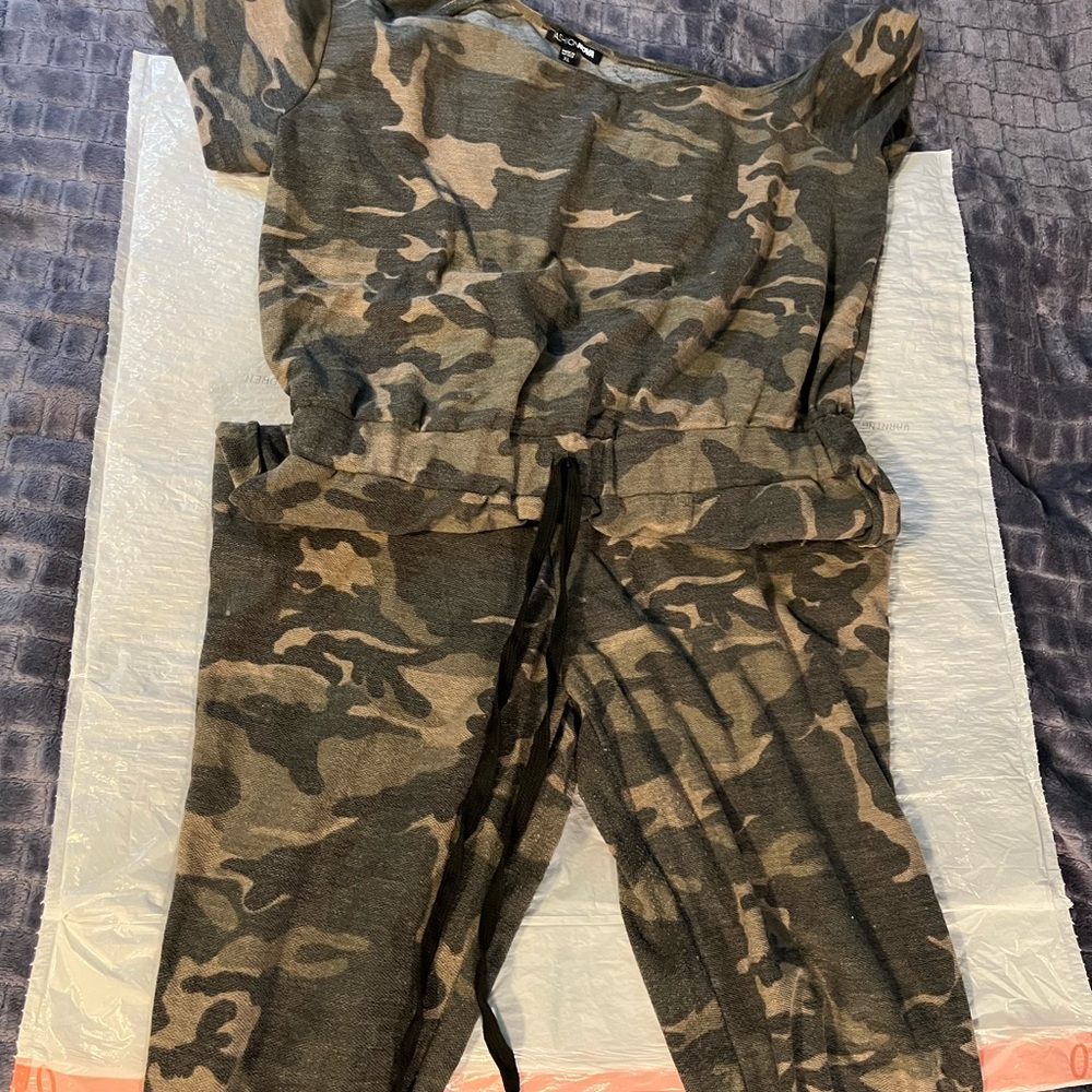 Fashion Nova Camouflage Jumpsuit